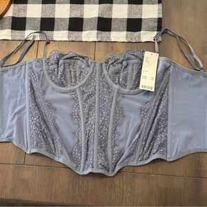 Urban Outfitters Lace Corset in blue